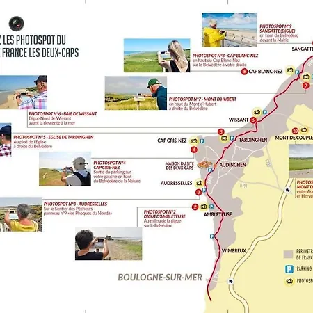 Le Clemenceau Appart-calais Nord-balcon-plage شقة *