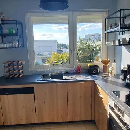 Le Clemenceau Appart-calais Nord-balcon-plage * كاليه