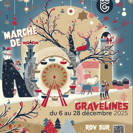 Le Clemenceau Appart-calais Nord-balcon-plage アパート カレー