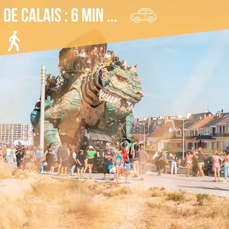 Le Clemenceau Appart-calais Nord-balcon-plage Calais