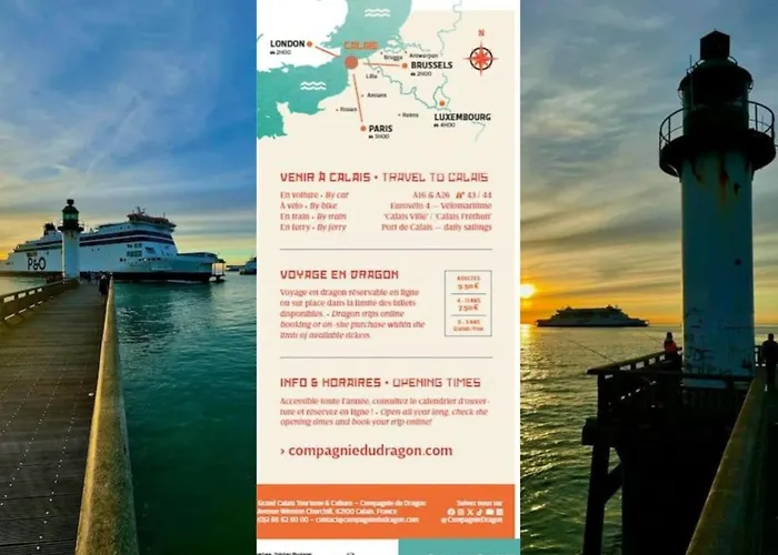 Le Clemenceau Appart-calais Nord-balcon-plage Apartment Calais